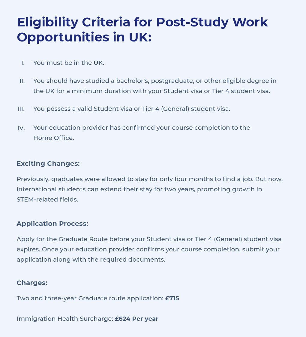 Eligibility Criteria for Post-Study Work Opportunities in UK