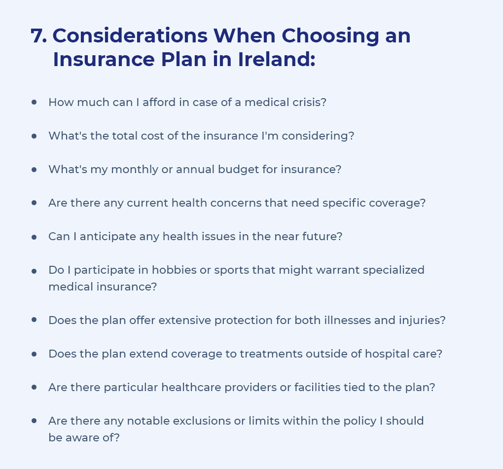Considerations When Choosing an Insurance Plan in Ireland