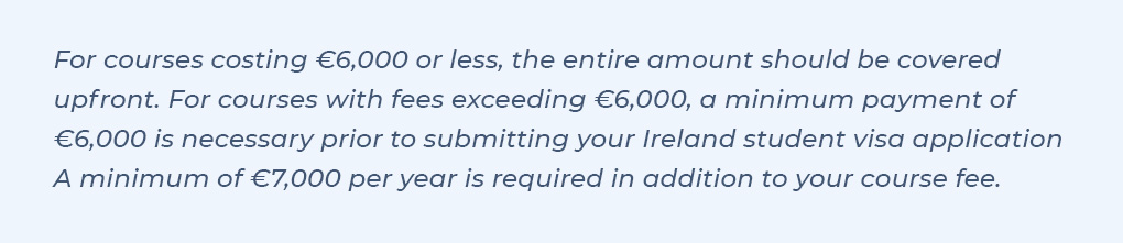 Ireland student visa application cost