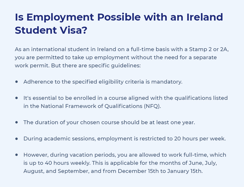 Is Employment Possible with an Ireland Student Visa?